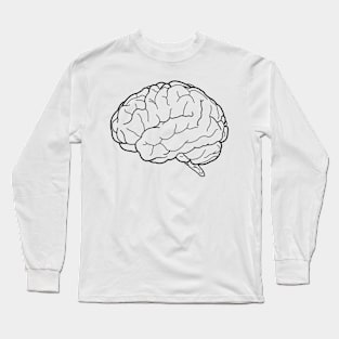 Brain Line Art small Long Sleeve T-Shirt